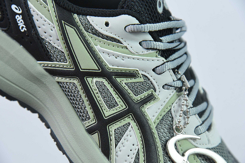 As*ic*s jog 100 s lightweight low tops non-slip gray green 1201a715-020