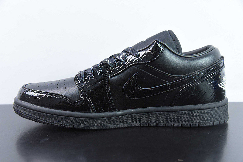air jordan 1 low “black croc” hj7743-010