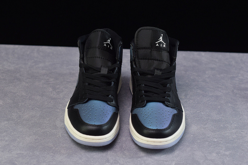 air jordan 1 mid iredescent black (w) bq6472-009